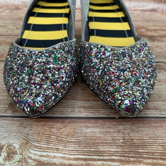Sequins multicolor leather heels gray suede - Picture 3 of 13